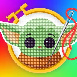 Icono de Punto de Cruz Juego de Colores